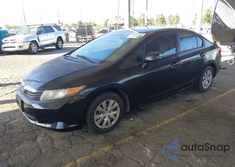 2012 Honda Civic Lx from USA, damaged, VIN 19XFB2F55CE383304